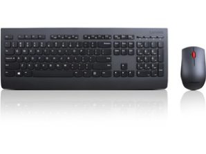 Teclado y Mouse Lenovo Professional - USB Inalámbrico RF - Español (América Latina) - Negro - USB Inalámbrico RF - Láser - 1600 dpi - 5 Botón - Rueda inclinable - QWERTY - Negro - Reproductor Multimedia Tecla(s) de acceso rápido - Simétrico - AA - C