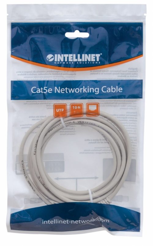 Intellinet Cable Patch Cat6 UTP 100% Cobre, RJ-45 Macho - RJ-45 Macho, 1 Metro, Gris RJ45 1.0M GRIS