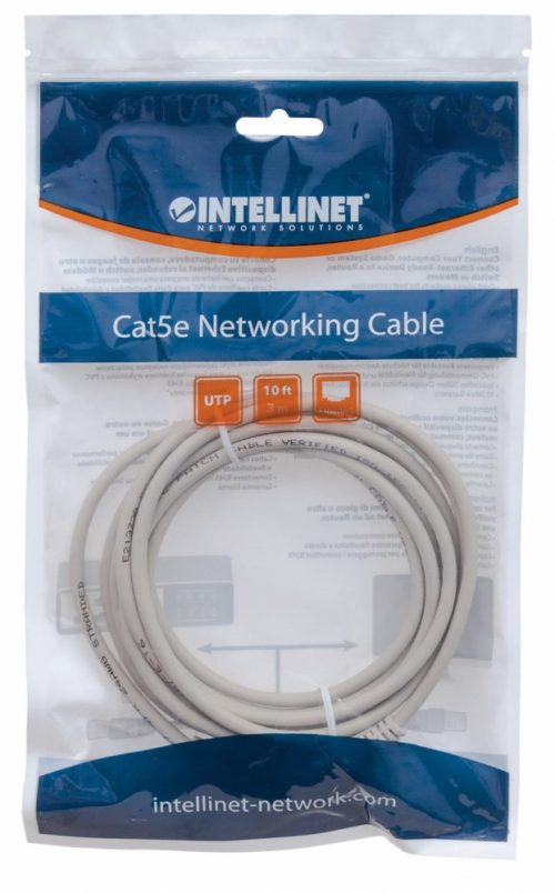 Intellinet Cable Patch Cat6 UTP 100% Cobre, RJ-45 Macho - RJ-45 Macho, 50cm, Gris RJ45 0.5M GRIS