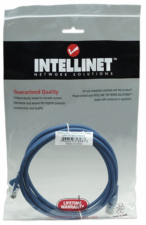 Intellinet Cable Patch Cat5e UTP 100% Cobre, RJ-45 Macho - RJ-45 Macho, 2 Metros, Azul RJ45 2.0M AZUL
