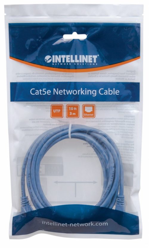 Intellinet Cable Patch Cat5e UTP 100% Cobre, RJ-45 Macho - RJ-45 Macho, 3 Metros, Azul RJ45 3.0M AZUL
