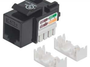 Intellinet Jack Categoría 5e, RJ-45, Negro DE IMPACTO NEGRO