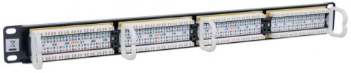 Intellinet Panel de Parcheo Cat6, 1U, 24 Puertos PTOS RJ45 MONTAJE RACK 19 1U