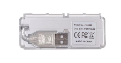 Concentrador USB Manhattan - USB - Externo - Plata - 4 Total USB Port(s) - 4 USB 2.0 Port(s) - PC, Mac FUENTE
