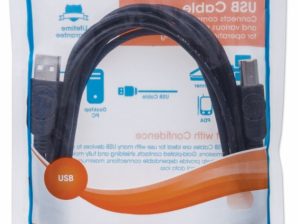 Cable Manhattan para Dispositivos USB de Alta Velocidad, USB 2.0 A Macho - USB 2.0 B Macho, 3 Metros, Negro NEGRO .
