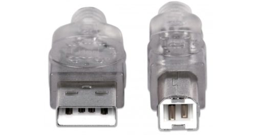 CABLE USB A-B 4.5M IMPRESORA PLATA PLATA .