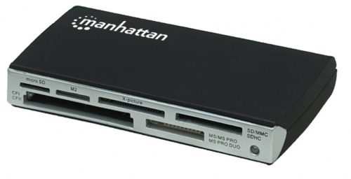 Manhattan Lector de Tarjetas, 60 en 1, USB 2.0, Negro USB 2.0 NEG