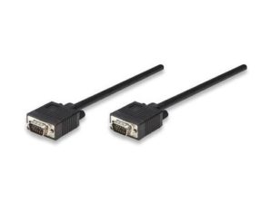 Manhattan Cable de Video para Monitor SVGA 8mm, VGA (D-Sub) Macho - VGA (D-Sub) Macho, 11 Metros, Negro MONITOR PANTALLA .