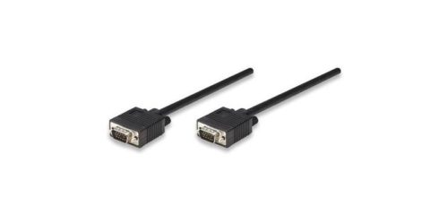 Manhattan Cable de Video para Monitor SVGA 8mm, VGA (D-Sub) Macho - VGA (D-Sub) Macho, 11 Metros, Negro MONITOR PANTALLA .
