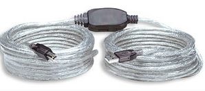 Cable USB Manhattan A Macho - USB B Macho, 11 Metros, Plata ACTIVA IMPRESORA PLATA .