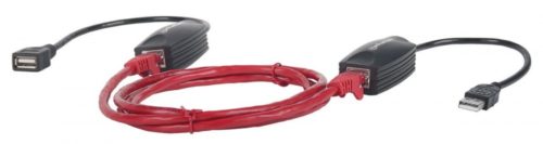 Extensor de Línea USB Manhattan , USB A y RJ45 Macho/Hembra, hasta 60m 60M VIA RJ45 .