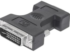 Adaptador Manhattan DVI-A&D&I Enlace Dual Macho - VGA hembra (HD15 FM) VGA HD15 MACHO-HEMBRA