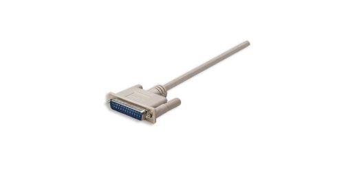 Manhattan Cable para Impresora Null Módem/Serial, DB9 Hembra - DB25 Macho, 1.8 Metros, Gris DB25M 1.8M MOL .