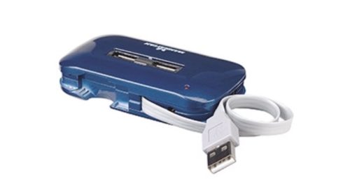 Concentrador USB Manhattan - USB - Externo - Azul - 7 Total USB Port(s) - 7 USB 2.0 Port(s) - PC, Mac FUENTE.