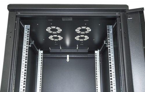 GABINETE RACK CERRADO 19 22U PUERTA CRISTAL 600X800 DESARMADO