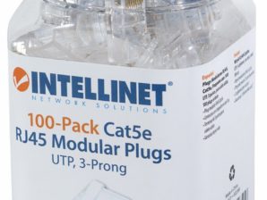 Intellinet Bote para Plug RJ-45 Cat5e UTP Sólido, Transparente, 100 Piezas SOLIDO BOTE CON 100 PIEZAS