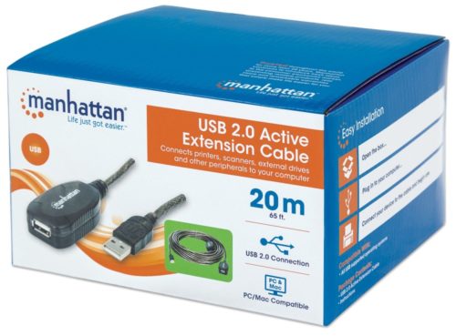 CABLE EXTENSION USB 20.0M ACTIVA ENCADENABLE X2 MAXIMO 40M