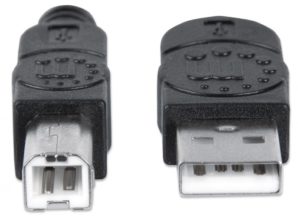 CABLE USB A-B 5.0M IMPRESORA NEGRO .