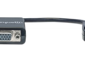 Manhattan Cable DisplayPort Macho - VGA (D-Sub) Hembra, 15cm, Negro DISPLAYPORT A VGA HD15 1080P M-H