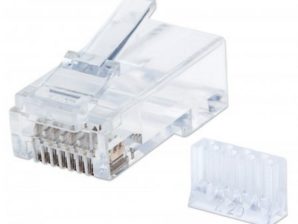 Intellinet Conector RJ-45 para Cable Cat6 UTP, Transparente, 90 Piezas MULTIFILAR 90PZS CONTACTO CHAPA ORO