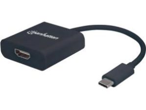 Manhattan Adaptador USB-C 3.1 Macho - HDMI Hembra, Negro USB-C 3.1 A HDMI 4K MACHO-HEMBRA