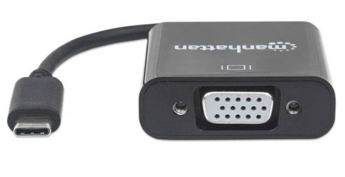 Manhattan Adaptador USB-C 3.1 Macho - VGA Hembra, Negro USB-C 3.1 A VGA HD15 MACHO-HEMBRA