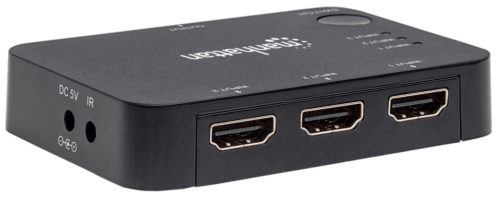 SWITCH HUB HDMI 4K 3D 3 PUERTOS INCLUYE CONTROL ALIMENTACION USB