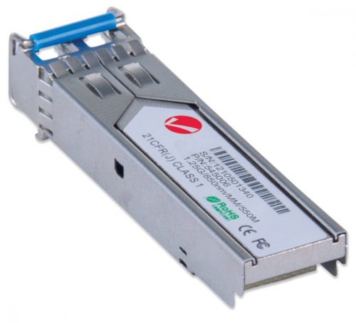 Intellinet Módulo Transceptor SFP 545006, Alámbrico, 1000 Mbit/s, 840nm, 550m FIBRA OPTICA LC 1000BASE-SX 550M