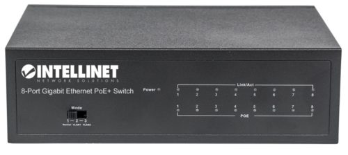 Switch Intellinet Gigabit Ethernet 561204, 8 Puertos 10/100/1000Mbps, 16 Gbit/s, 4096 Entradas GIGABIT RJ45 60W 30W/PUERTO