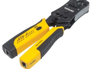 Pinza Crimpeadora Intellinet 780124, RJ-11/RJ-12/RJ-22/RJ-45, Negro/Amarillo RJ11/RJ12/RJ45 CON PROBADOR CABLES