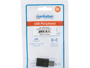 Manhattan Adaptador USB A Macho - USB C Hembra, Negro A USB TIPO A 2.0 HEMBRA-MACHO