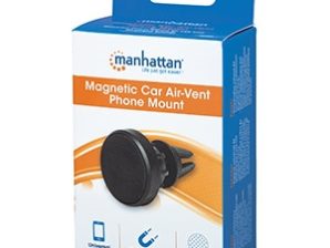 Manhattan Soporte Magnético de Auto para Celular, Negro MAGNETICO VENTILA AUTO MANOS LIBRES