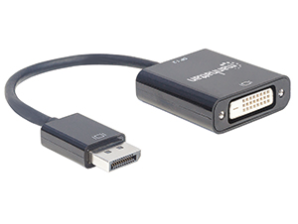 Manhattan Adaptador Displayport Macho - DVI-D Hembra, Negro DISPLAYPORT A DVI-D 1080P M-H