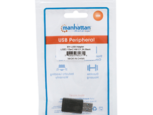 Manhattan Adaptador USB A Macho - USB C Hembra, Negro A USB TIPO A 3.1 HEMBRA-MACHO