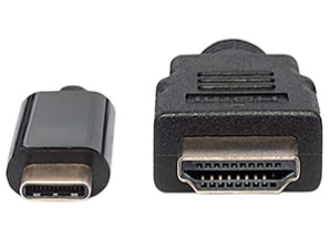 Manhattan Cable HDMI Macho - USB C Macho, 2 Metros, Negro USB-C 3.1 A HDMI 2.0M 4K M-M