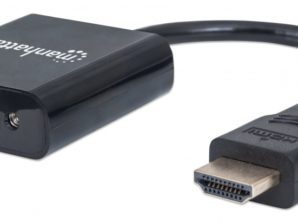 Manhattan Adaptador HDMI Macho - VGA Hembra, 22cm, Negro MANHATTAN