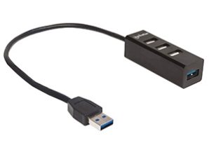 Manhattan Hub USB A 3.0 de 4 Puertos, 5000 Mbit/s, Negro PTO SIN FUENTE