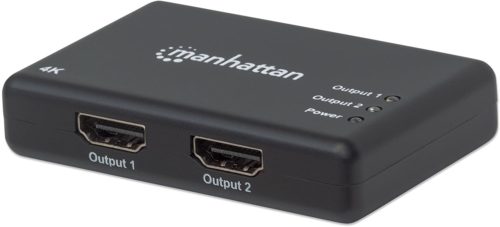 Divisor de Video Manhattan HDMI, 2x HDMI, Negro HZ 1 IN : 2 OUT AC