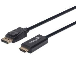 Manhattan Cable DisplayPort Macho - HDMI Macho, 1 Metro, 4K, Negro 1.0M
