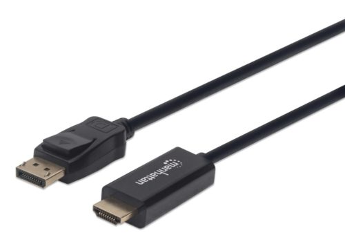 Manhattan Cable DisplayPort Macho - HDMI Macho, 1 Metro, 4K, Negro 1.0M