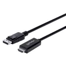 Manhattan Cable DisplayPort Macho - HDMI Macho, 3 Metros, 4K, Negro 3.0M