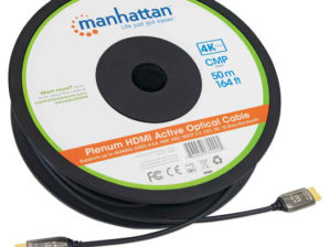Manhattan Cable HDMI Plenum, HDMI Macho - HDMI Macho, 50 Metros, Negro 50.0M