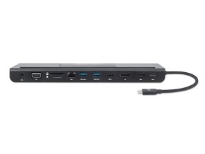 DOCKING 11-1 USB-C A HDMI DP VG A RJ45 3.5MM 3 USB TARJETAS SD