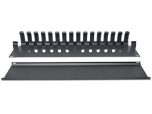 ORGANIZADOR HORIZONTAL CABLES R J45 UTP RACK 19 2U METALICO