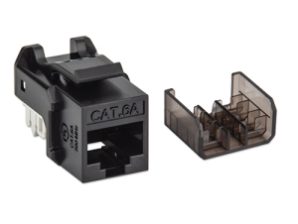 JACK RJ45 CAT6A UTP KEYSTONE DE IMPACTO NEGRO