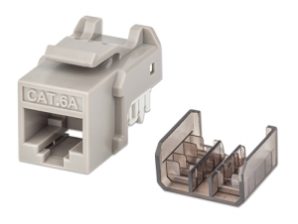 JACK RJ45 CAT6A UTP KEYSTONE DE IMPACTO GRIS