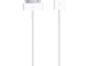 Cable Apple USB A Macho - 30-pin Macho, Blanco, para iPod/iPhone/iPad .