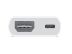 Adaptador Apple Lightning Macho - HDMI/Lightning Macho, 7.5cm, Blanco, para iPod/iPhone/iPad A AV DIGITAL (HDMI)