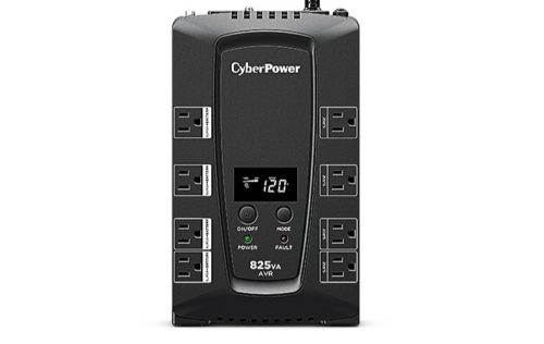 No Break CyberPower CP825AVRLCD, 450W, 825VA, Entrada 90-140V 825VA/450W LCD AVR COMPACTO COAX