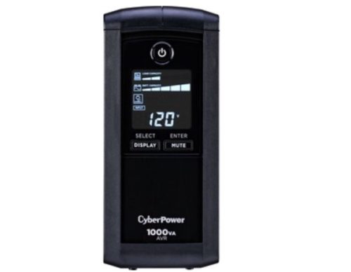 No Break CyberPower Intelligent LCD CP1000AVRLCD - 1kVA/600W - Minitorre - 8Hora(s) Recharge - 2Minuto(s) Stand-by - 120V AC Entrada - 120V AC Salida - 9 x NEMA 5-15R 1000VA/600W LCD AVR MINITORRE COA